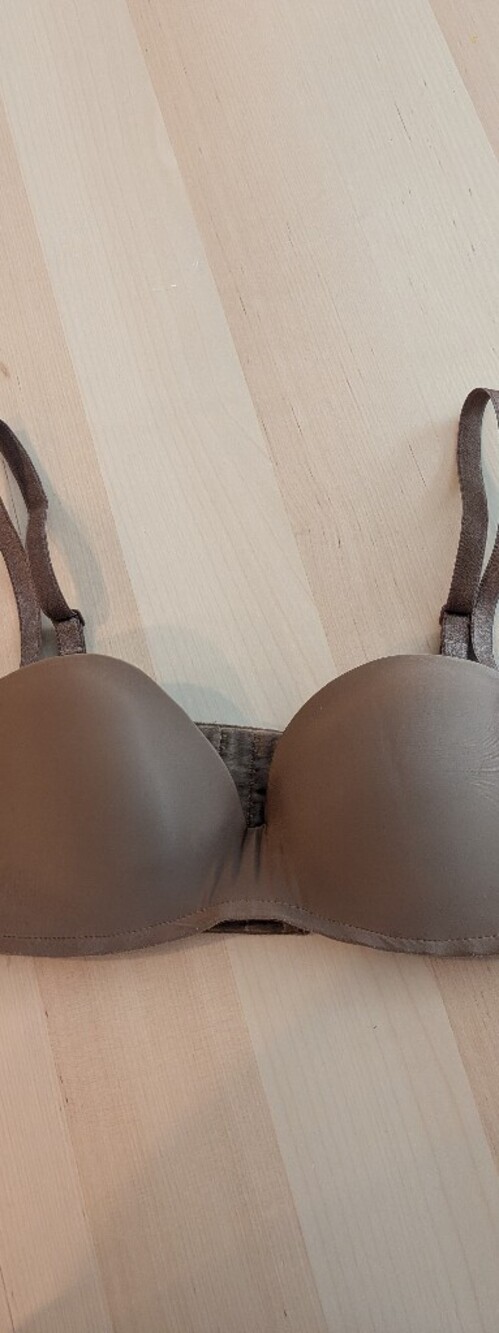 Intimissimi Women's Microfiber Strapless and Bandeau Bra 32B Brown Beige